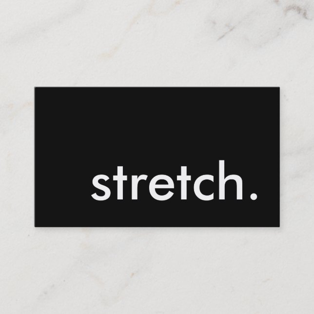 stretch. (color customizable) business card (Front)