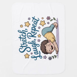 Stretch laugh repeat yoga lover baby blanket