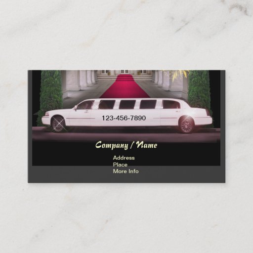 Customizable Stretch Limo Business Card Templates