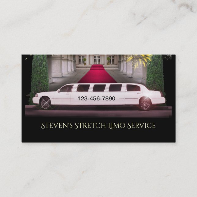 Stretch Limo Business Card (Front)