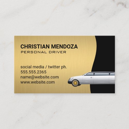 Stretch Limo  Driver Services Business Card