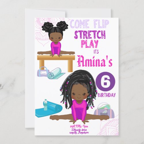 Stretch  Play Birthday Invitation