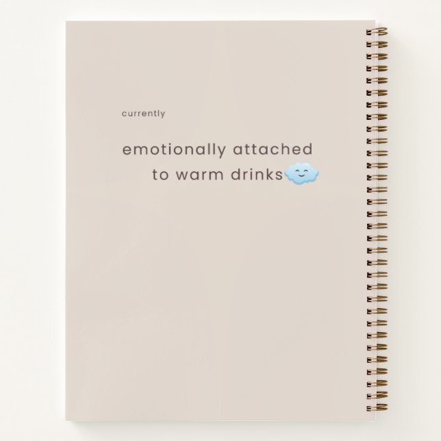 Stretch Tomorrow Sloth Notebook | Cozy Minimal 2.0 (Back)