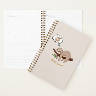 Stretch Tomorrow Sloth Notebook   Cozy Minimalist