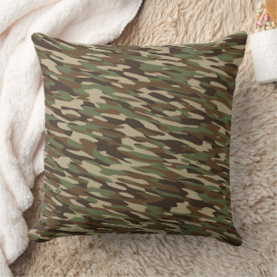 Stretched Camo Throw Pillow