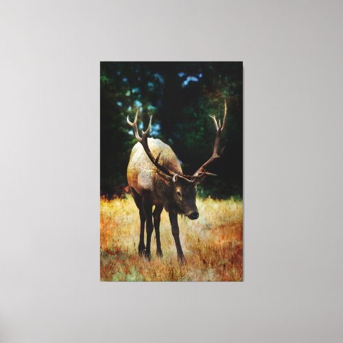 Stretched Canvas Print Deer Large Deer Painting