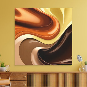 Stretched canvas print in stylish graphic