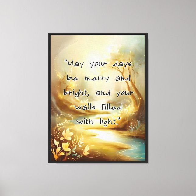 Stretched Canvas Print - May Your Days Be Merry (Front)