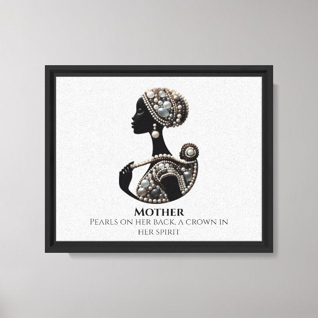 Stretched Canvas Print, Mother's Pearl Print (Front)