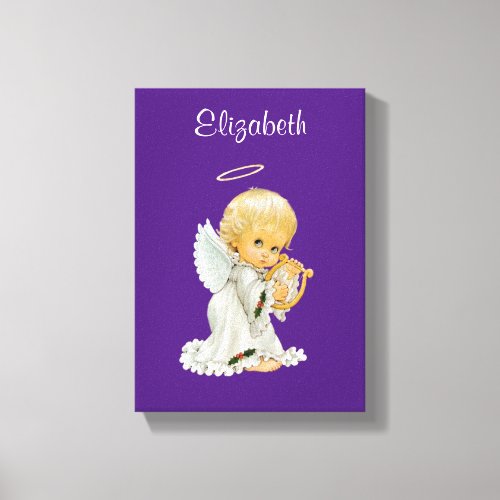 Stretched Canvas Print Purple Angel