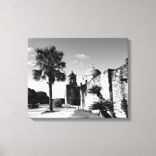 Stretched Canvas Print San Antonio Mission