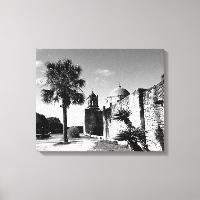 Stretched Canvas Print San Antonio Mission (Front)