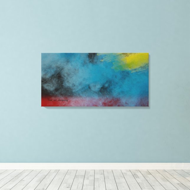 Stretched Canvas Print  Space smoke  (Insitu(Wood Floor))