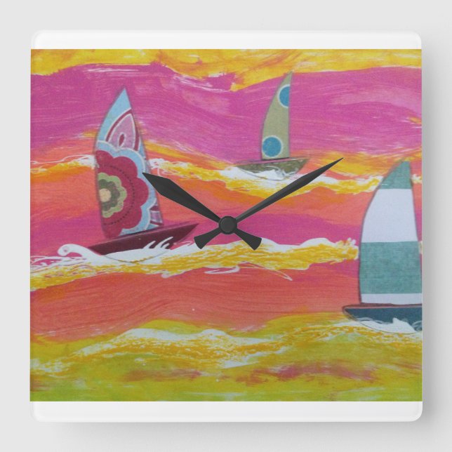 Stretched Canvas Print Square Wall Clock (Front)