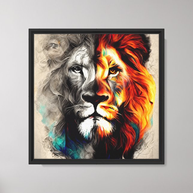 Stretched Canvas Print The Lion of Dual Realms (Front)