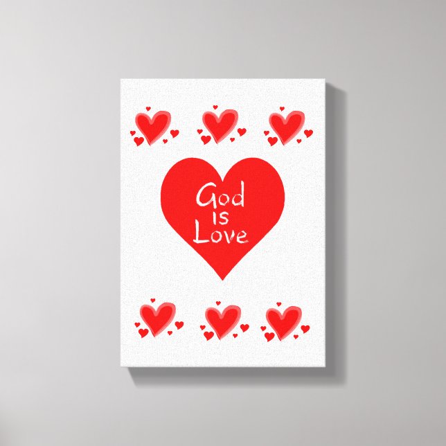 Stretched Canvas Print Valentine's Day God is Good (Front)