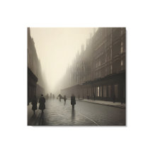 Stretched Canvas Print - Victorian London Street