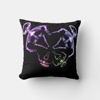 Stretched X-Ray Skeleton Family 1 Throw Pillow