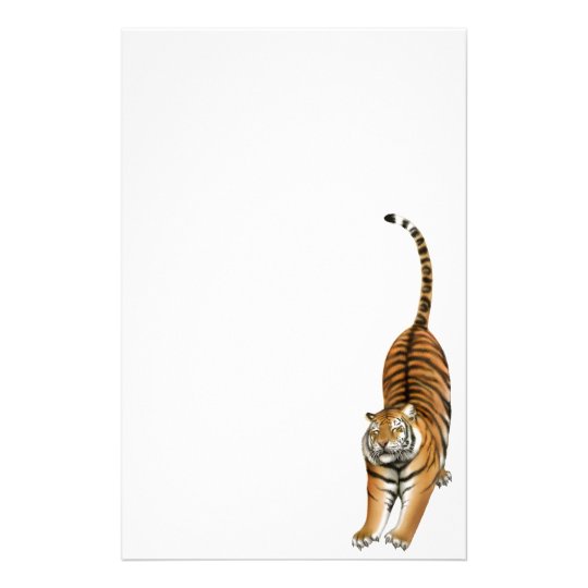 Stretching Bengal Tiger Stationery | Zazzle.com