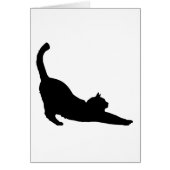 Stretching Black Cat Silhouette (Front)