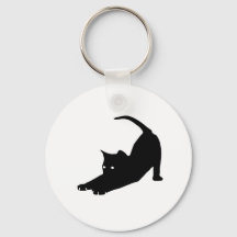 Stretching Cat Key Chain