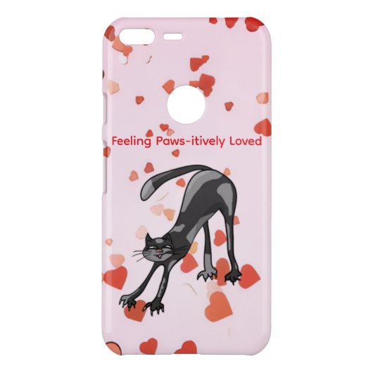 Stretching Cat Phone Case – Paws-itively Loved (Back)