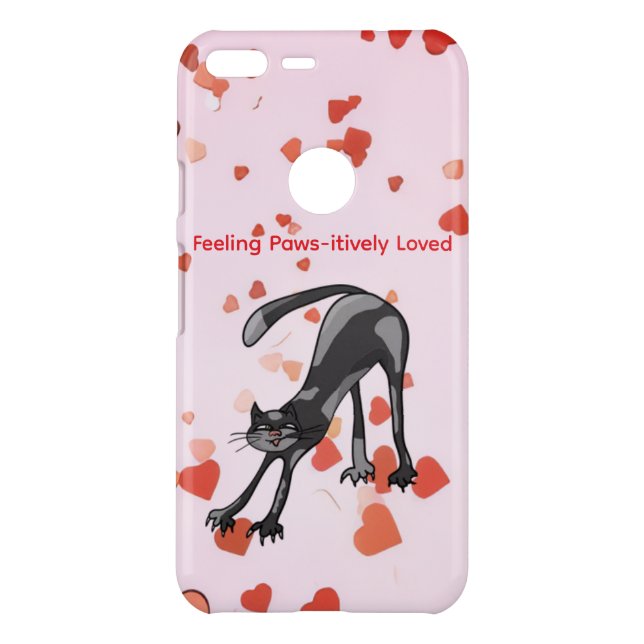 Stretching Cat Phone Case – Paws-itively Loved (Back)