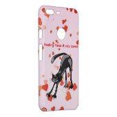 Stretching Cat Phone Case – Paws-itively Loved (Back/Right)