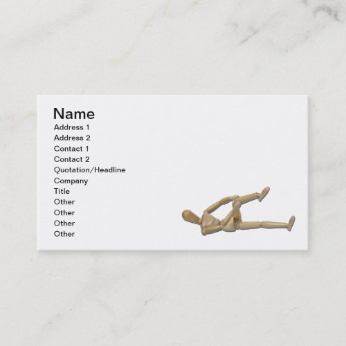 Stretching Knee and Shoulders Business Cards