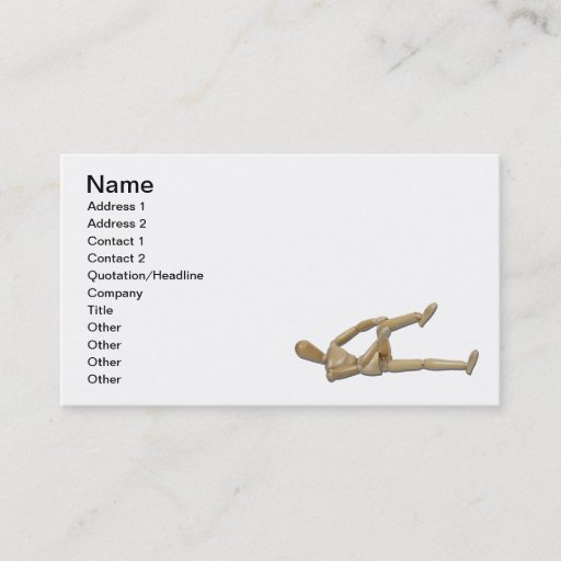 Customizable Stretching Knee and Shoulders Business Cards