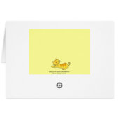 Stretching Lazily Cat Blank Card (Back Horizontal)