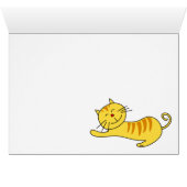 Stretching Lazily Cat Blank Card (Inside Horizontal (Bottom))