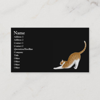 Stretching Orange Tabby Cat Business Card