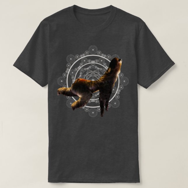 Stretching Sloth T-Shirt (Design Front)