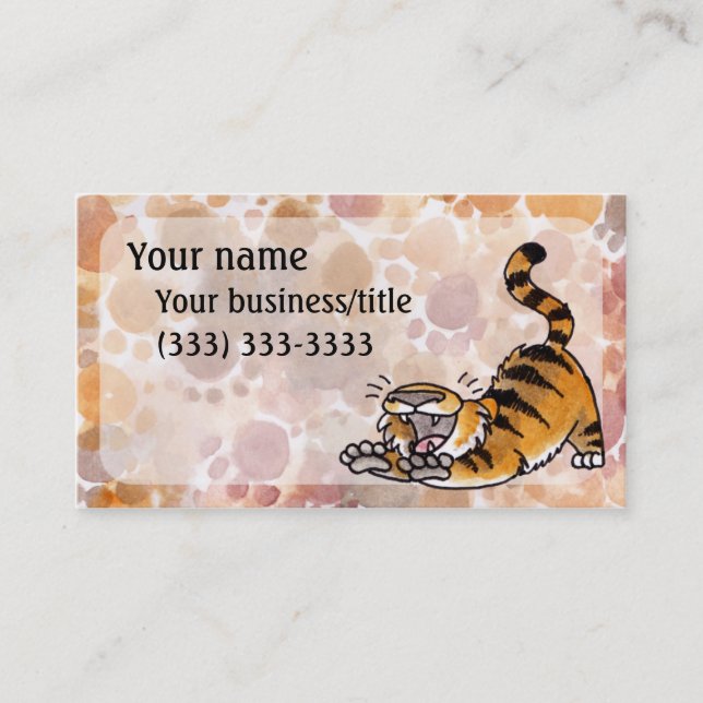 Stretching Tiger Business Card (Front)
