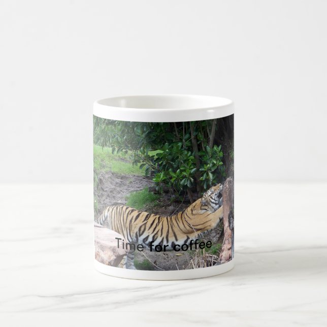 Stretching Tiger Coffee Mug (Center)