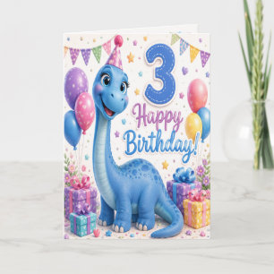 Stretch's Dino-Mite 3rd Birthday Card