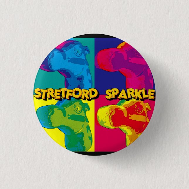 STRETFORD SPARKLE -  BADGE  BUTTON (Front)