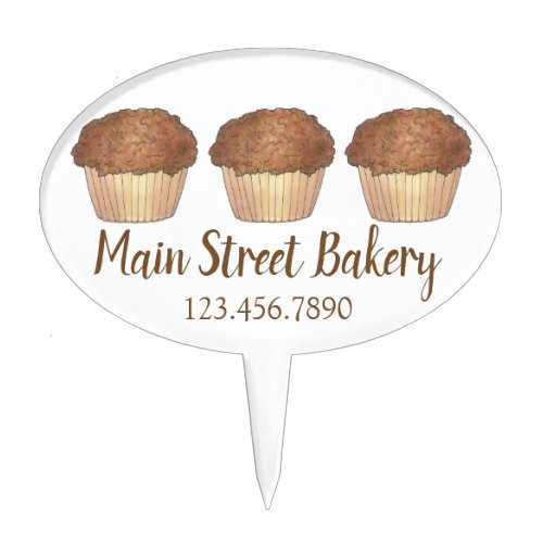 Streusel Crumb Muffin Baked By Bakery Baker Food Cake Topper