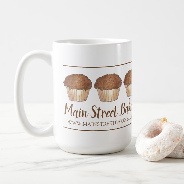 Streusel Crumb Muffin Baked By Bakery Baker Food Coffee Mug (With Donut)