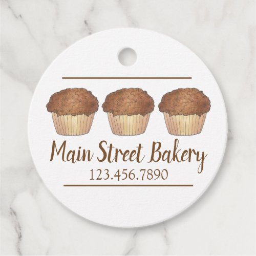 Streusel Crumb Muffin Baked By Bakery Baker Food Favor Tags