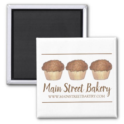 Streusel Crumb Muffin Baked By Bakery Baker Food Magnet