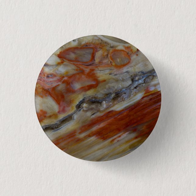 Striated Petrified Wood Button (Front)