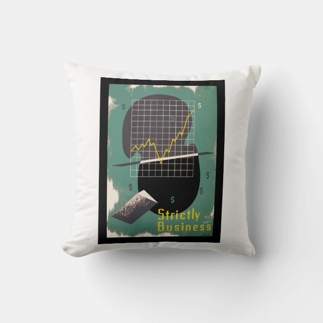 Strictly Business Throw Pillow (Front)