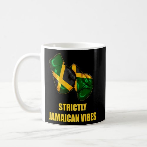 Strictly Jamaican Vibes Proud Jamaican Men Boxing  Coffee Mug