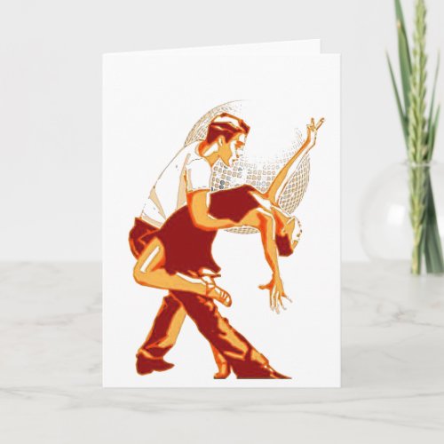 Strictly Salsa Couple Dancing With Glitter Ball 2 Card