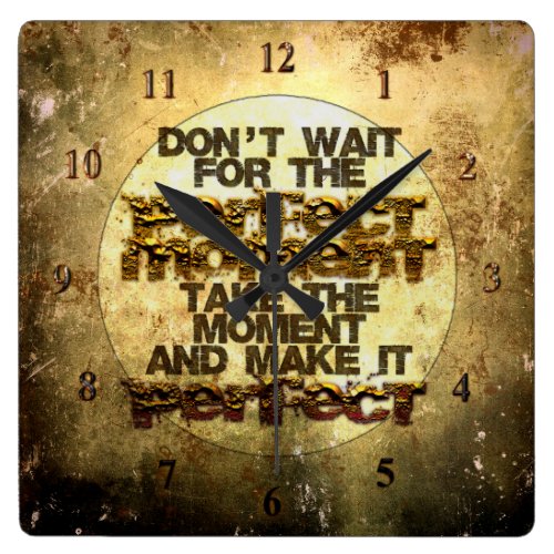 STRICTLY TYPOGRAPHY 3 SQUARE WALL CLOCK