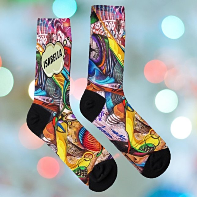 Stride in Style: Personalized Urban Graffiti Crew  Socks (Creator Uploaded)