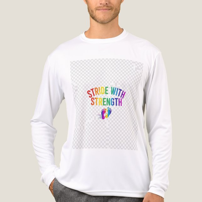   Stride with Strength. Tri-Blend Shirt (Front)
