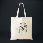 Striding Through Light Tote Bag<br><div class="desc">A candid ink capture of a dog walking forward with eyes half-closed,  determined and charming. Carry a piece of canine authenticity wherever you go with this understated yet bold design.</div>